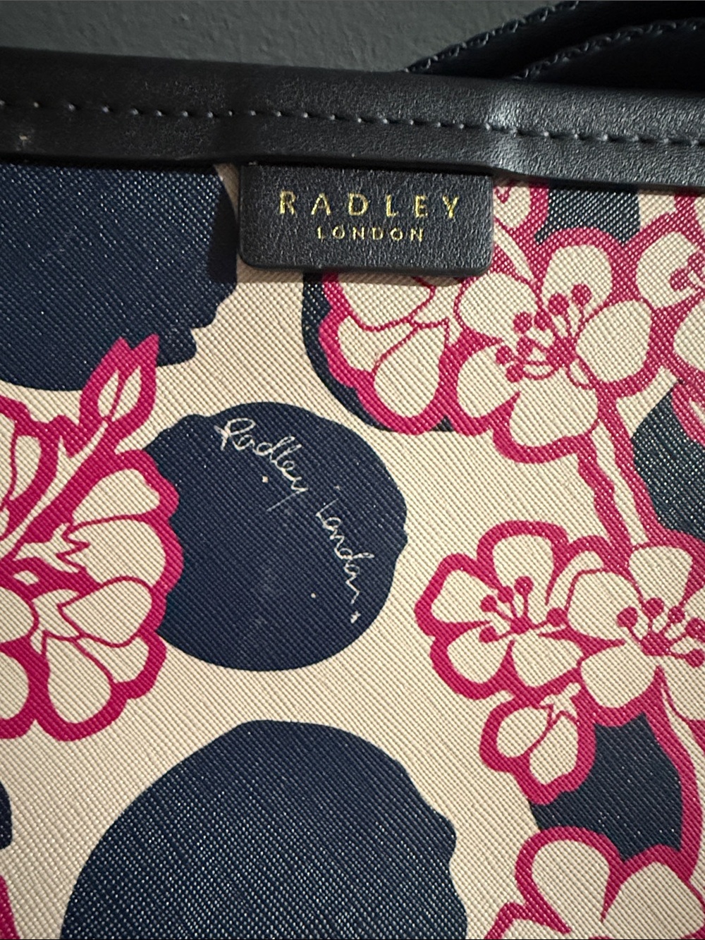 Radley London Blossom Shoulder Bag w/a playful pink & blue floral blossom $268 - Picture 4 of 10